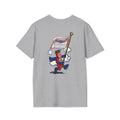Retro Bud Man Marching with Budweiser Flag Classic T-Shirt