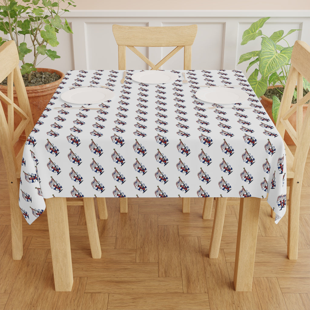 Retro Bud Man Classic Budweiser Tablecloth for America's 250th Birthday