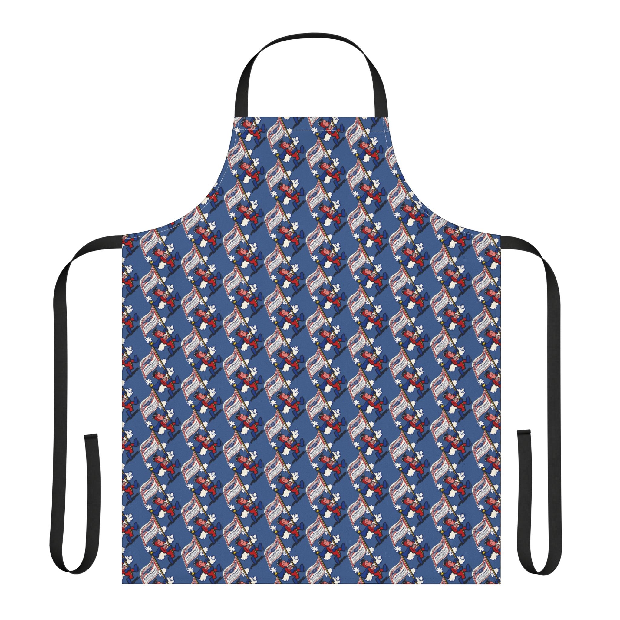 Retro Bud Man Classic Budweiser Inspired Pattern Apron for America's 250th Birthday