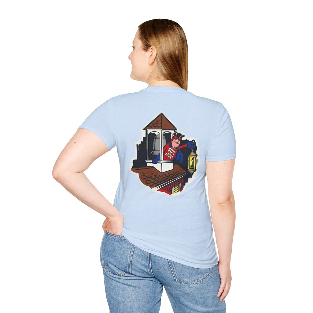 Retro Bud Man Boston Lantern Classic Budweiser T-Shirt