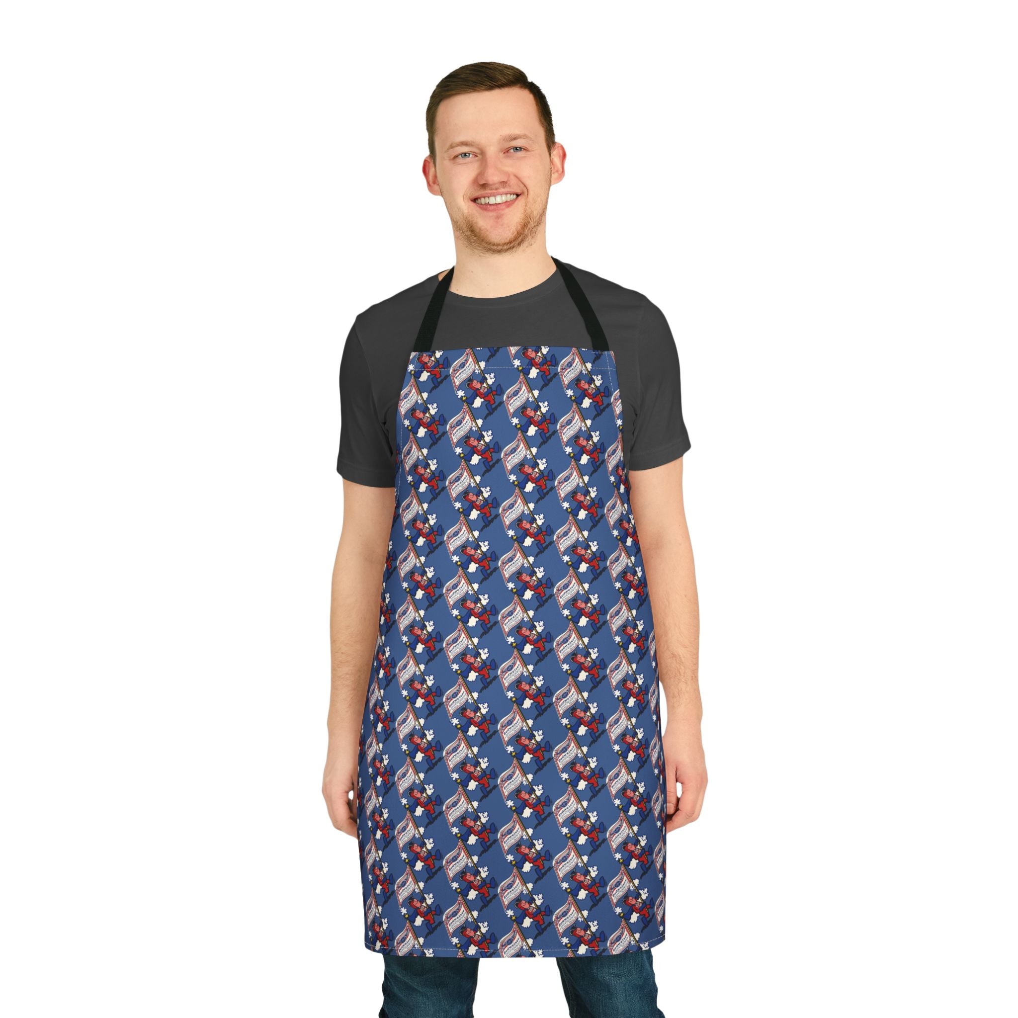 Retro Bud Man Classic Budweiser Inspired Pattern Apron for America's 250th Birthday