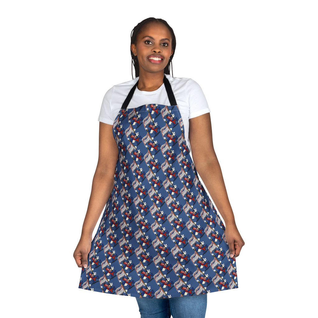 Retro Bud Man Classic Budweiser Inspired Pattern Apron for America's 250th Birthday