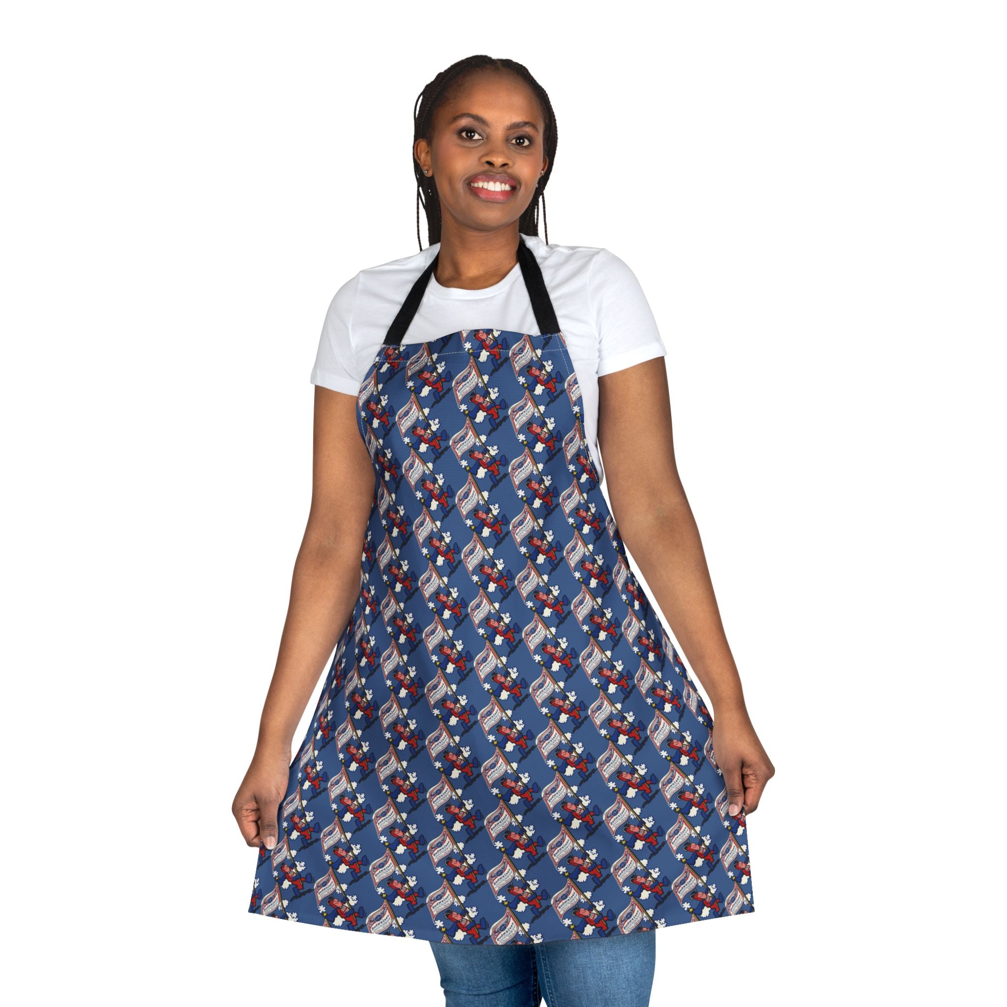 Retro Bud Man Classic Budweiser Inspired Pattern Apron for America's 250th Birthday