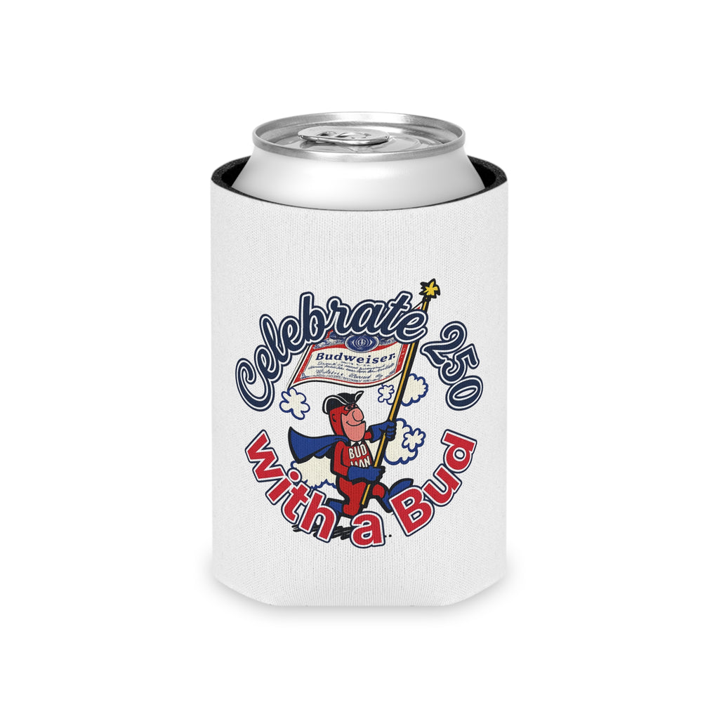 Bud Man Budweiser Retro Beer Koozie Can Cooler