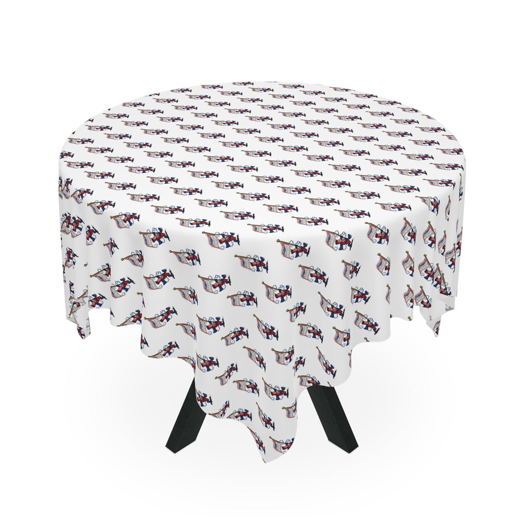 Retro Bud Man Classic Budweiser Tablecloth for America's 250th Birthday