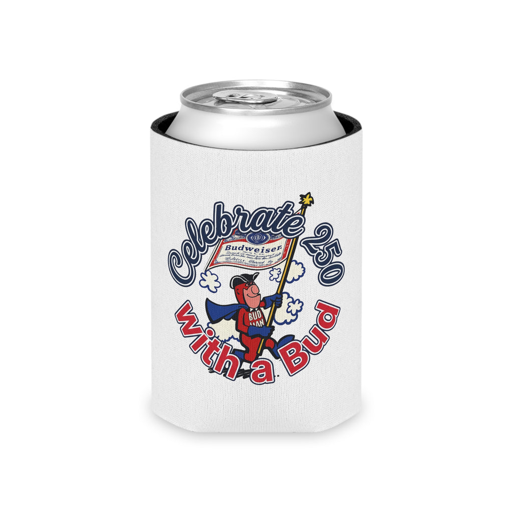 Bud Man Budweiser Retro Beer Koozie Can Cooler